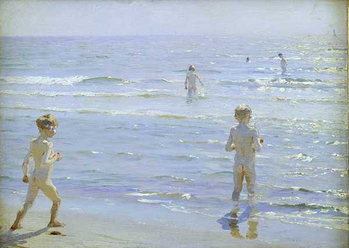 Peder Severin Kroyer Bano de muchachos